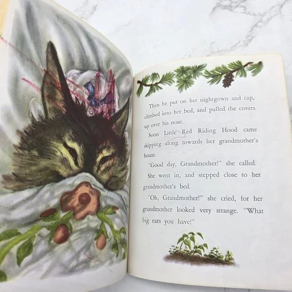 Vintage 1948 A Little Golden Book Little Red Riding Hood By Elizabeth Jones - Picture 9 of 10